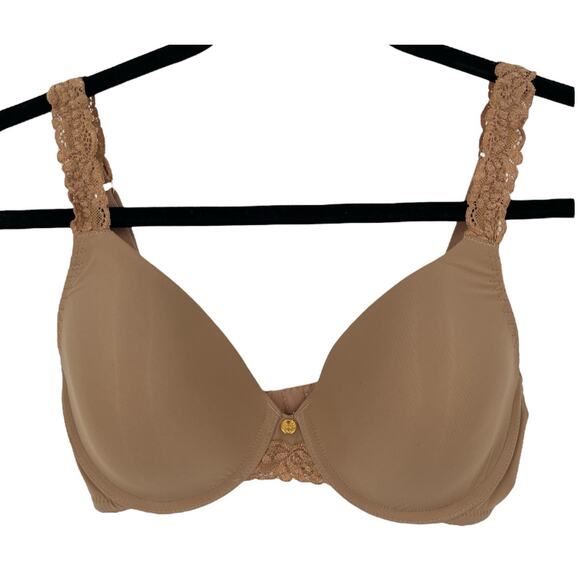 Natori Bra 736037 body double with lace full fit brown size 32D - Picture 1 of 5